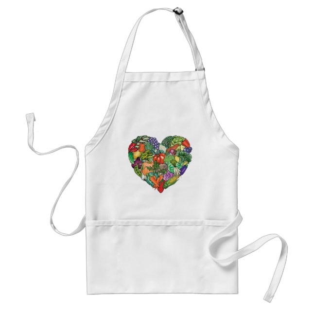 I Love Veggies Standard Apron (Front)