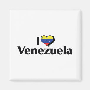I Love Venezuela Flag Magnet