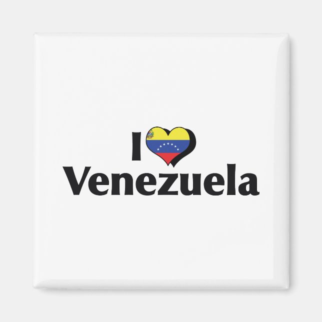 I Love Venezuela Flag Magnet (Front)