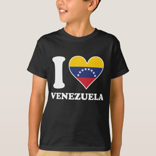 I Love Venezuela Venezuelan Flag Heart T-Shirt