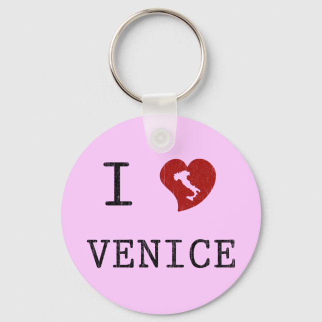 I Love Venice Key Ring (Front)