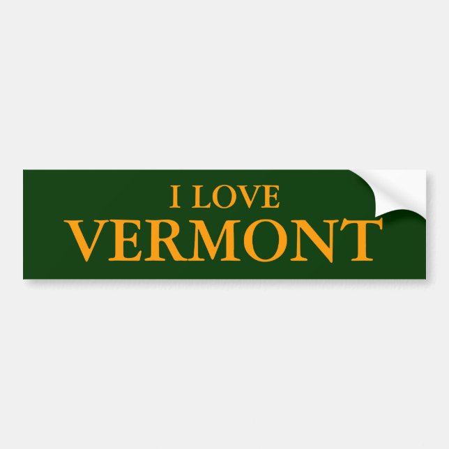 I LOVE VERMONT BUMPERSTICKERS BUMPER STICKER (Front)