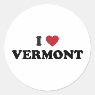 I Love Vermont Classic Round Sticker