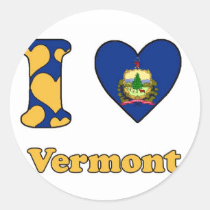 I love Vermont Classic Round Sticker