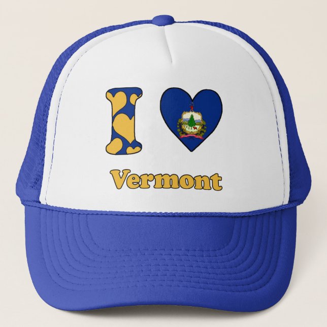 I love Vermont Trucker Hat (Front)