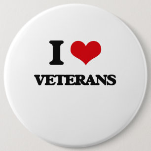 I love Veterans 6 Cm Round Badge