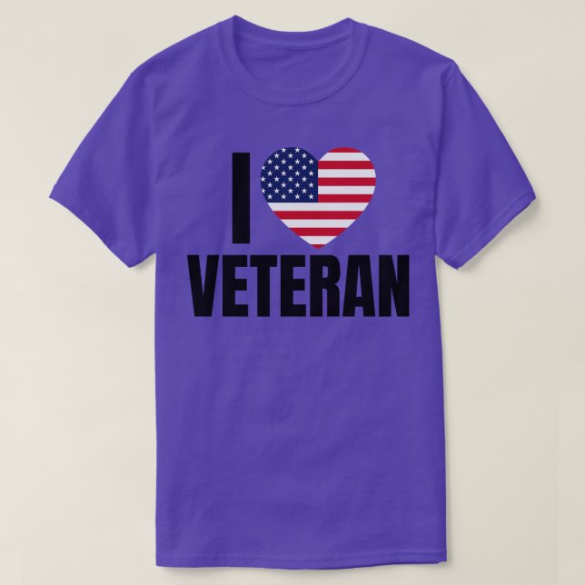 I Love Veterans Day T-Shirt (Design Front)