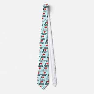 I Love Veterinary Medicine Tie