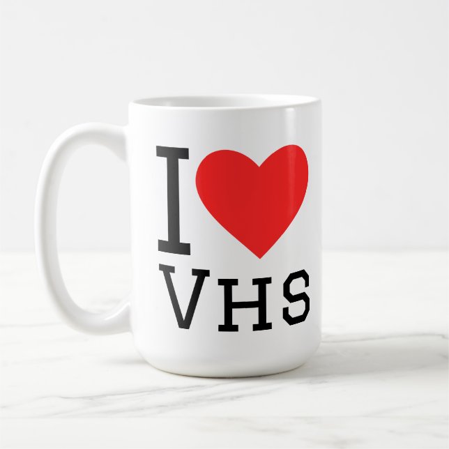 I love vhs coffee mug (Left)