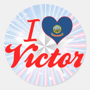 I Love Victor, Idaho Classic Round Sticker