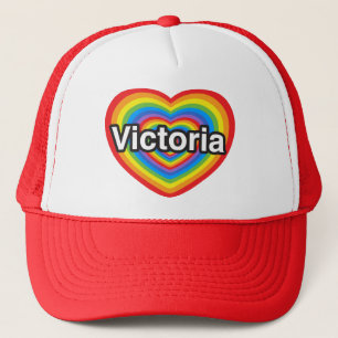 I love Victoria. I love you Victoria. Heart Trucker Hat