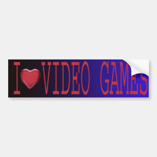 I LOVE VIDEO GAMES BUMPER STICKER