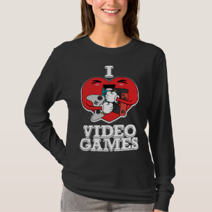 I Love Video Games Gamer Girl Or Boy Teen Gaming T-Shirt