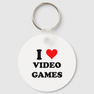 I Love Video Games Key Ring