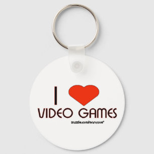 I Love Video Games Key Ring