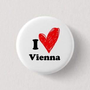 I Love Vienna 3 Cm Round Badge