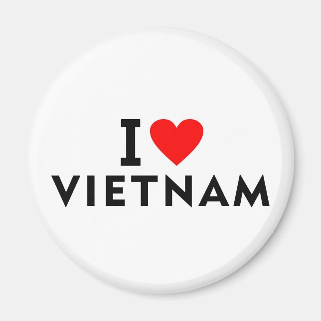 I love Vietnam country like heart travel tourism Magnet (Front)