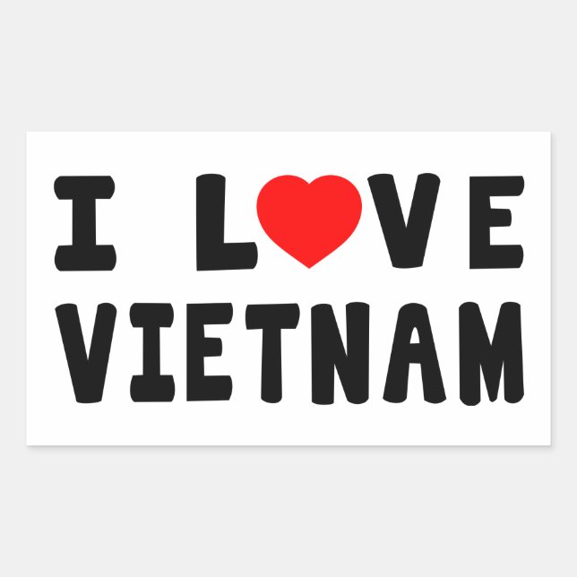 I Love Vietnam Rectangular Sticker (Front)