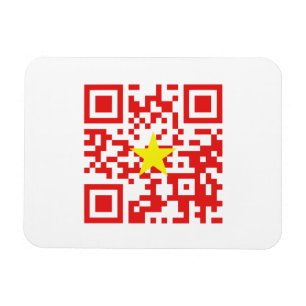 I Love Vietnam (Tôi Yêu Việt Nam) Flag QR Code Magnet