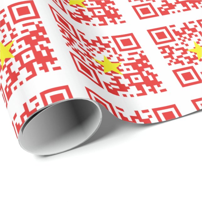 I Love Vietnam (Tôi Yêu Việt Nam) Flag QR Code Wrapping Paper (Roll Corner)