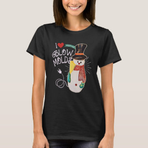 I Love Vintage Blow Molds Antique Snowman Blow Mol T-Shirt