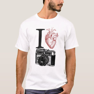 I Love Vintage Camera Photography tee