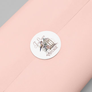 I Love Vintage Classic Round Sticker