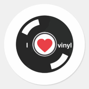 I Love Vinyl Classic Round Sticker