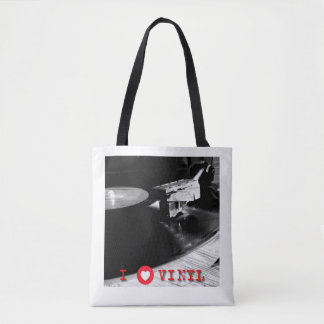 I Love Vinyl tote bag