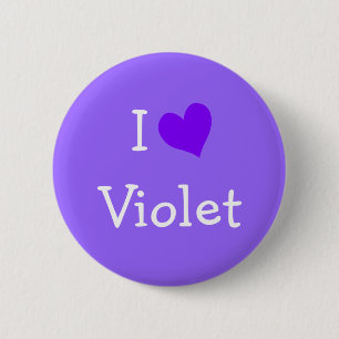 I Love Violet 6 Cm Round Badge