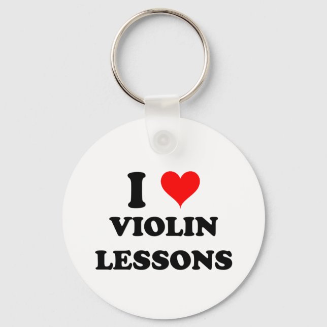 I Love Violin Lessons Key Ring (Front)