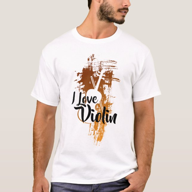 I Love Violin T-Shirt (Front)