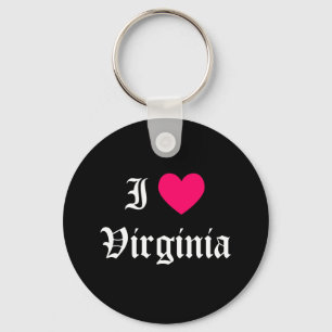 I Love Virginia Key Ring