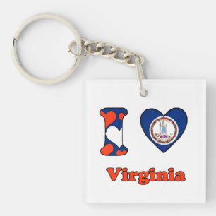 I love Virginia Key Ring