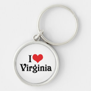 I Love Virginia Key Ring