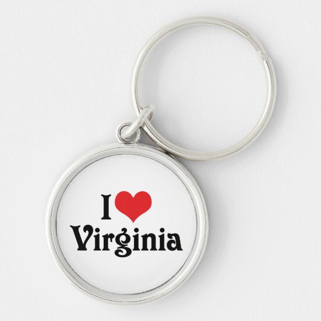 I Love Virginia Key Ring (Front)