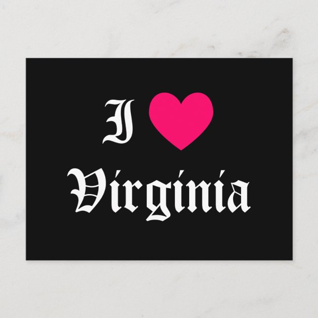 I Love Virginia Postcard (Front)