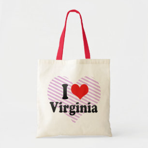 I Love  Virginia Tote Bag