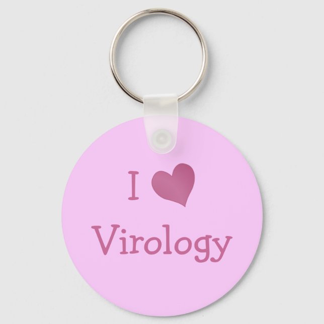 I Love Virology Key Ring (Front)