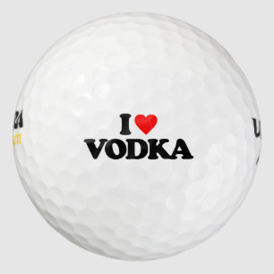I LOVE VODKA GOLF BALLS