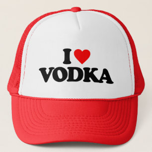 I LOVE VODKA TRUCKER HAT