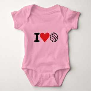 I love volleyball baby bodysuit