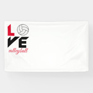 I Love volleyball Banner