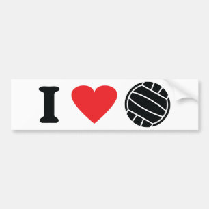 I love volleyball bumper sticker