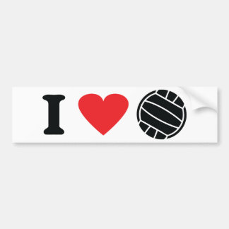 I love volleyball bumper sticker