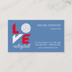 I Love volleyball Business Card