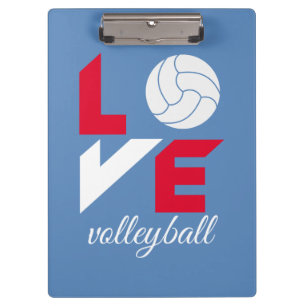 I Love volleyball Clipboard