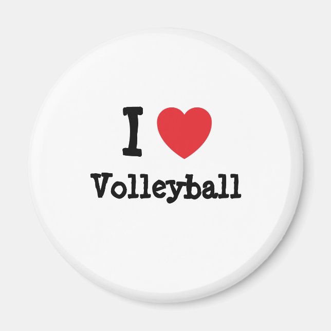 I love Volleyball heart custom personalised Magnet (Front)