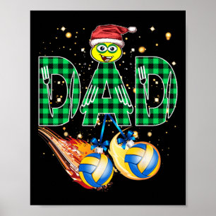 I Love Volleyball I Heart Volleyball Xmas Volleyba Poster