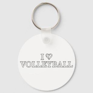 I Love Volleyball Key Ring